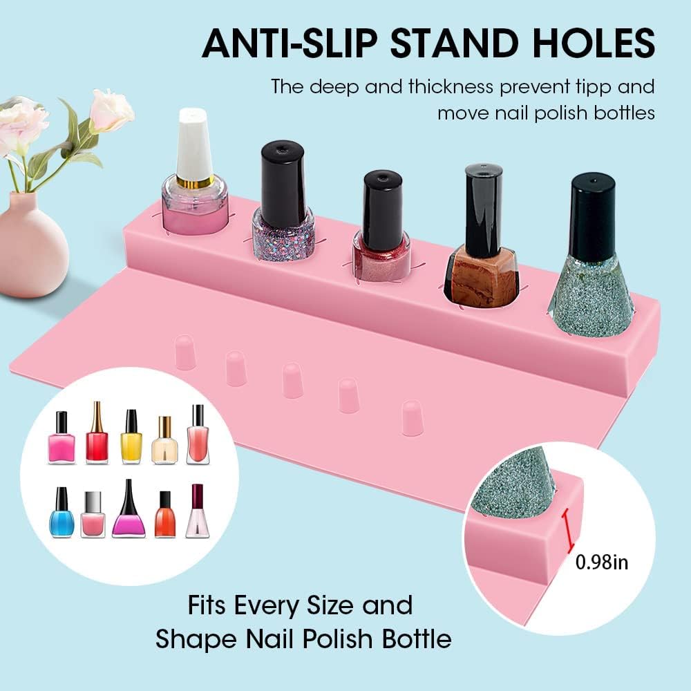 Adjustable Nail Polish Holder Stand for Effortless Application and Secure Grip - Image 4