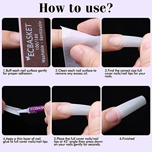 Eco-Friendly Natural Acrylic Nails Set - Durable, Long-Lasting Quality - Image 6