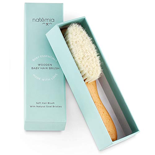 Gentle Natural Baby Hair Brush with Soft Bristles and Ergonomic Handle for Newborns - Image 2