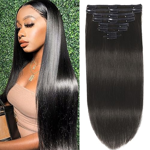 18 Inch Natural Black 100% Remy Human Hair Extensions