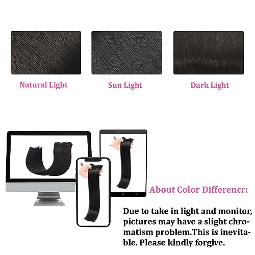 18 Inch Natural Black 100% Remy Human Hair Extensions - Image 7