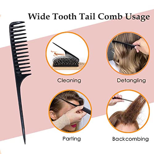 Natural Boar Bristle Hair Brush for Smooth Shiny Hair 9-inch Size - Image 6