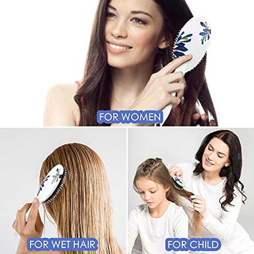 Natural Boar Bristle Hair Brush for Smooth Shiny Hair 9-inch Size - Image 5