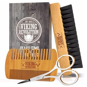 Natural Boar Bristle Beard Brush for Grooming Styling - Compact Size