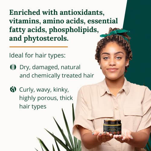 Natural 8 oz Cream for Curly Hair Moisturizing Frizz Control Formula - Image 5