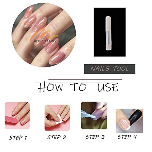 **24 Piece Natural Glitter Acrylic Nails Set for Stunning Long-Lasting Manicures** - Image 6