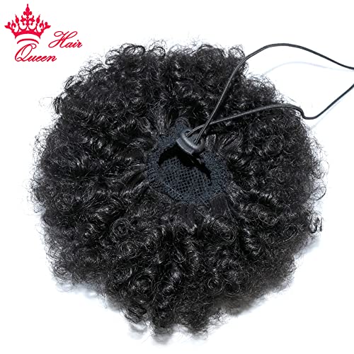 Natural Human Hair Afro Puff Extensions for Women, Soft, Lightweight, 2 Piece Set - Image 2