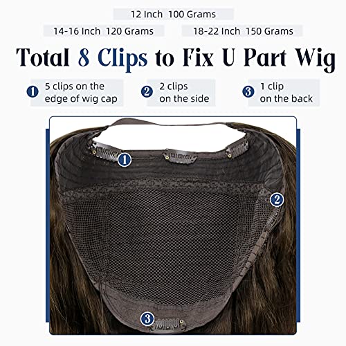 Natural Look Half Wig with Human Hair Blend, Comfortable Wear, Easy Styling, Medium Size - Image 4