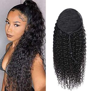 18 Inch Natural Human Hair Drawstring Ponytail for Effortless Styling