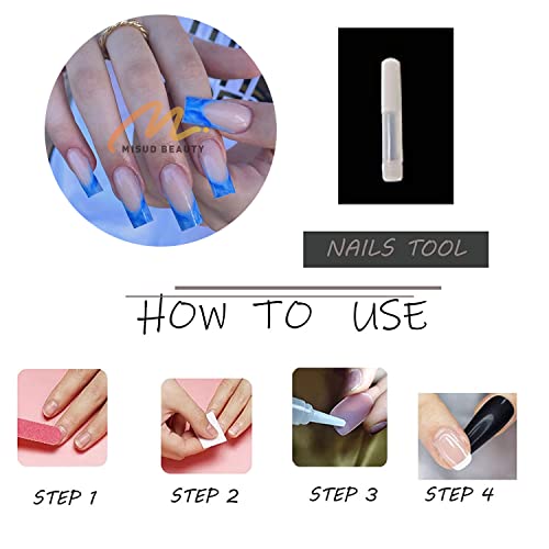 Ombre Blue Acrylic Nail Design Kit for Stunning Home Manicure Art - Image 6