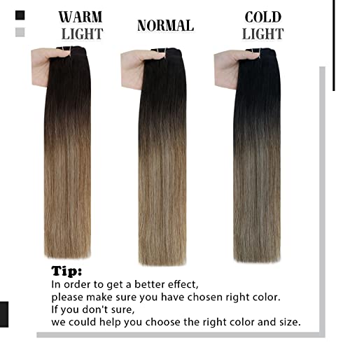 Ombre Brown to Blonde 20 Inch Clip-In Human Hair Extensions for Thick, Voluminous Hair - Image 7