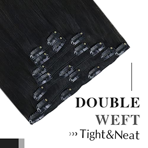 Ombre Brown to Blonde 20 Inch Clip-In Human Hair Extensions for Thick, Voluminous Hair - Image 3