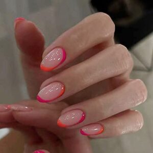 Ombre Round Acrylic Nails