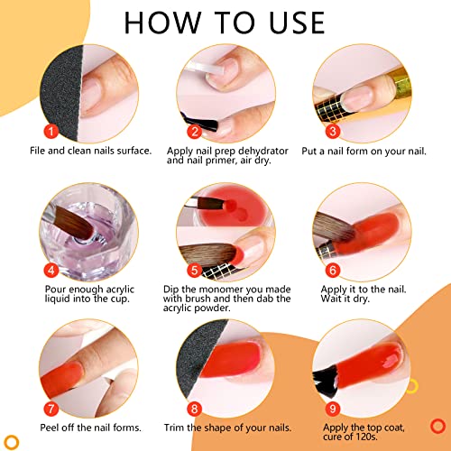 Stylish Orange and Purple Acrylic Nails Set - 24 Piece Kit - Image 6