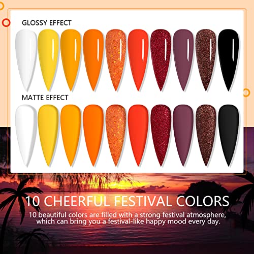 Stylish Orange and Purple Acrylic Nails Set - 24 Piece Kit - Image 2