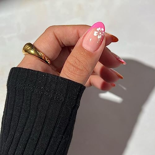 Orange and white acrylic nails for a vibrant look. - Image 5