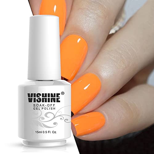Short Nail Orange Gel Designs Kit Trendy Stylish Nail Art 50ml - Image 3