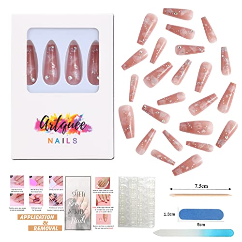 Pink Acrylic Coffin Nails - Image 5