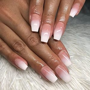 Pink Ombre Acrylic Nails