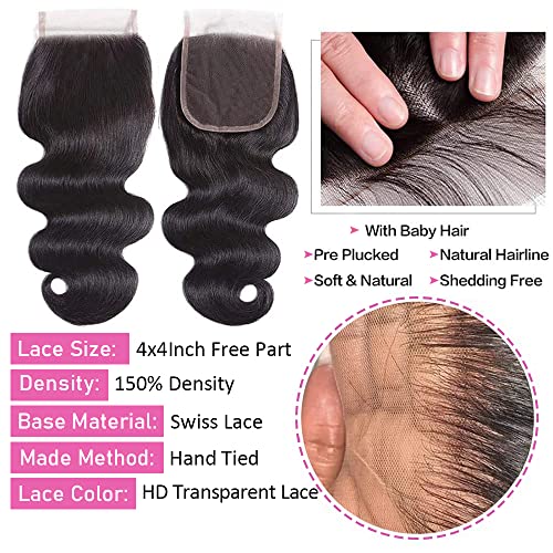 100% Human Hair Premium Bundles and Closure Set - Soft, Durable, Medium Brown - Image 3