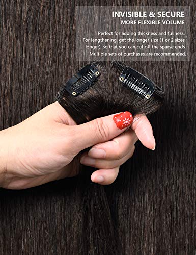 Premium Quality 22-inch Human Hair Clip-In Extensions for Instant Volume - Image 4