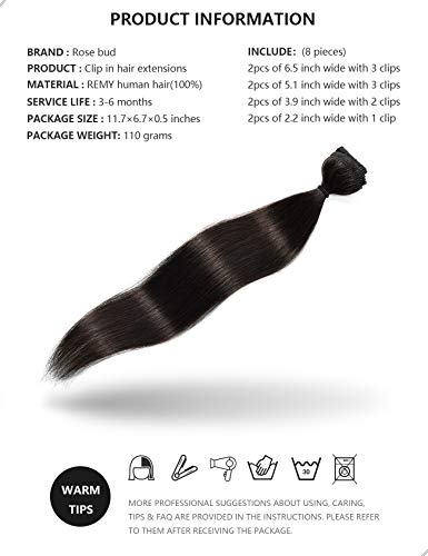 Premium Quality 22-inch Human Hair Clip-In Extensions for Instant Volume - Image 5
