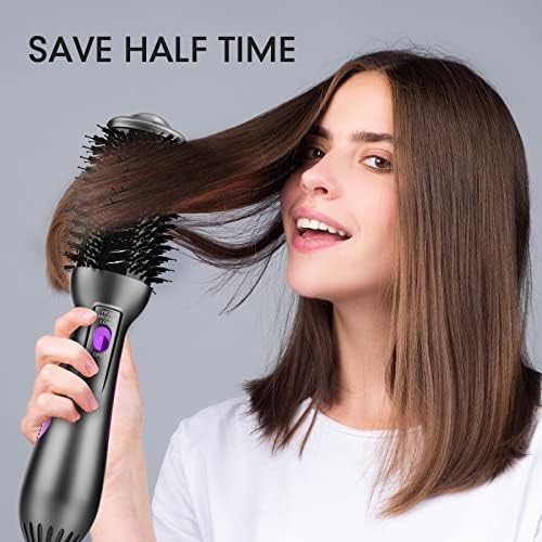 Purple blow dryer brush for styling hair efficiently. - Image 7