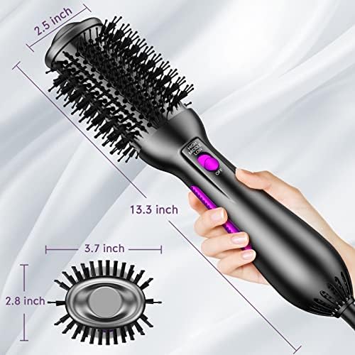 Purple blow dryer brush for styling hair efficiently. - Image 3
