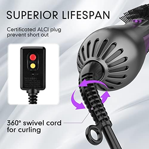 Purple blow dryer brush for styling hair efficiently. - Image 6