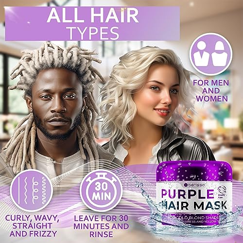Purple Hair Mask 8 oz for Color-Treated Hair - Image 6