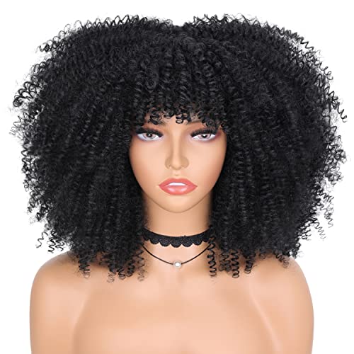 16-Inch Afro Wig for Women Natural Look, Comfortable Fit, 100% Human Hair - Image 2