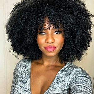 16-Inch Afro Wig for Women Natural Look, Comfortable Fit, 100% Human Hair