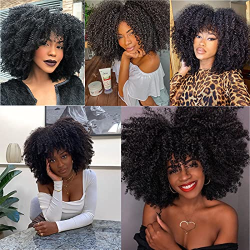 16-Inch Afro Wig for Women Natural Look, Comfortable Fit, 100% Human Hair - Image 6
