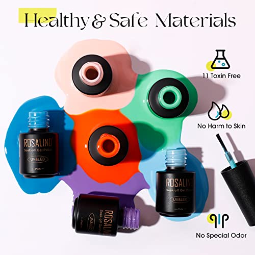 Rosalind 6 Color Gel Nail Polish Starter Kit with UV Lamp for Home Salon - Image 6