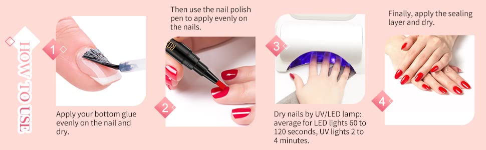 Rosalind 10ml Gel Nail Polish Pen, Easy Application, Long-Lasting Finish - Image 8