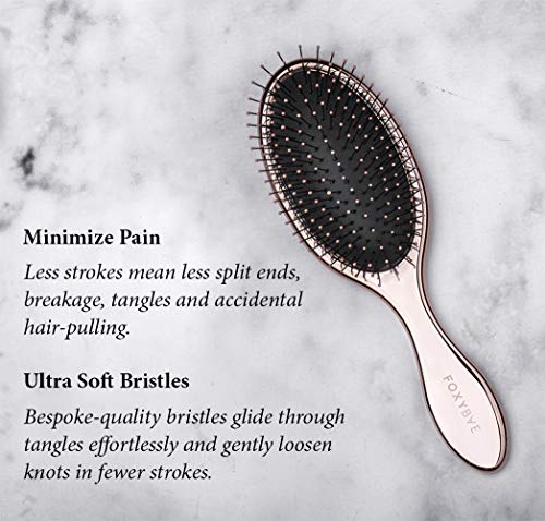 Rose Glow Detangling Hair Brush for Smooth Tangle-Free Hair Lightweight Design 1pc - Image 2