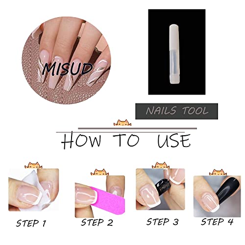Rose Gold Coffin Acrylic Nails - Image 6