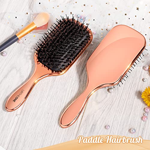 Rose Gold Complete Hair Brush Set 5 Piece Collection for All Hair Types - Image 2