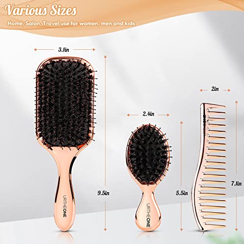 Rose Gold Complete Hair Brush Set 5 Piece Collection for All Hair Types - Image 7