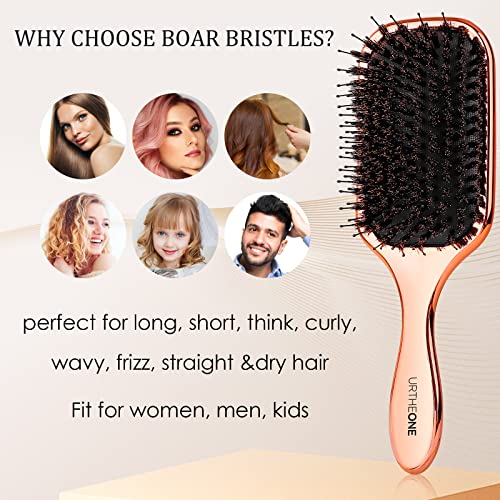 Rose Gold Complete Hair Brush Set 5 Piece Collection for All Hair Types - Image 3