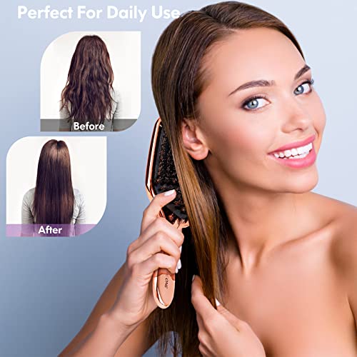 Rose Gold Complete Hair Brush Set 5 Piece Collection for All Hair Types - Image 4