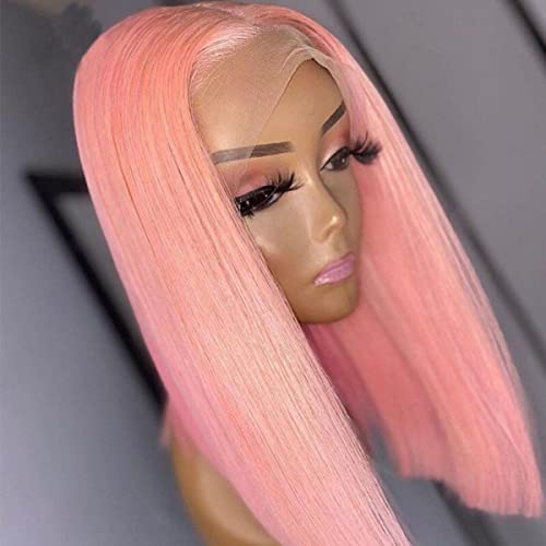 Rose Gold 18 Inch Human Hair Wig for Women, Natural Style, Adjustable Cap - Image 3