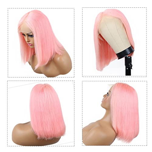 Rose Gold 18 Inch Human Hair Wig for Women, Natural Style, Adjustable Cap - Image 6