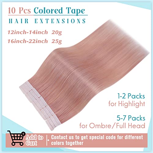 Rose Gold Premium Human Hair Extensions 18 Inch Clip-In Natural Look and Feel - Image 6