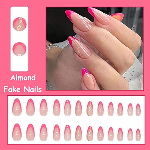 Rose Gold Stick-On Nail Wraps for Easy Application and Long-Lasting Wear, Full Cover - Image 5