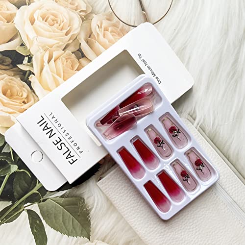 Rose-Inspired Acrylic Nail Design Kit for Elegant and Stylish Nail Art - Image 2