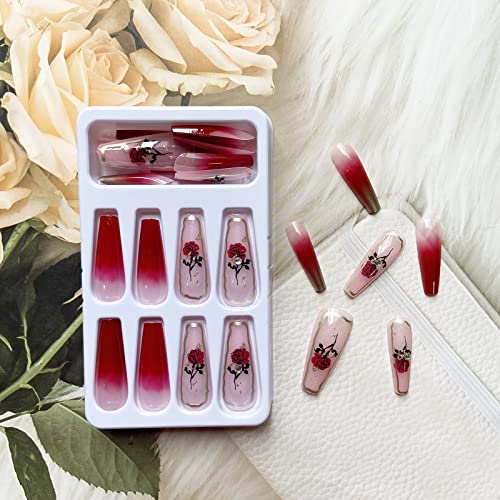 Rose-Inspired Acrylic Nail Design Kit for Elegant and Stylish Nail Art - Image 3