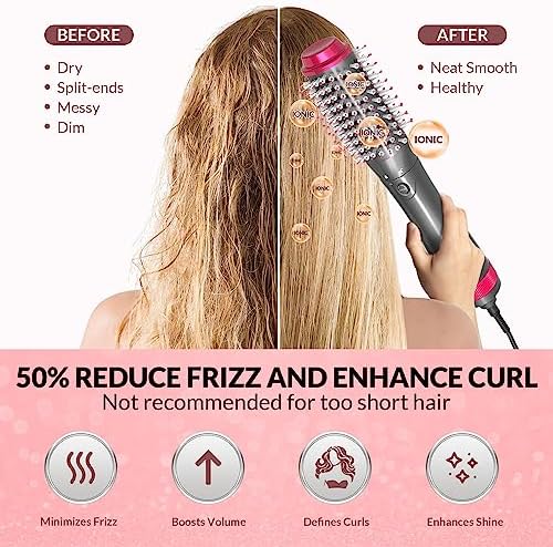 1.5-inch Rotating Brush Blow Dryer for Fast Styling and Drying - Image 2