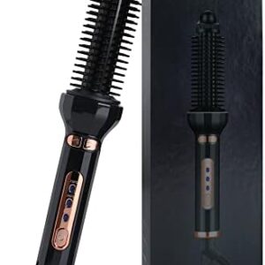 Ceramic Rotating Flat Iron Brush for Smooth Straight Hair Styling