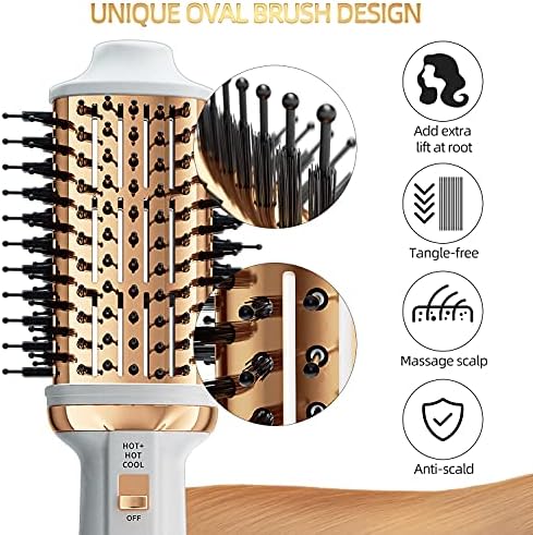 2-in-1 Rotating Hair Brush Styler with 1.5-inch Barrel for Effortless Styling and Volume - Image 4